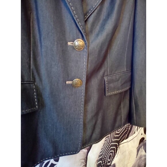Kasper Blazer Womens 18 Lined Single Breated Crest Buttons, Stitching Detailing - Picture 5 of 11